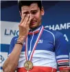  ??  ?? An emotional Barguil reflects on his victory in the 2019 French RR