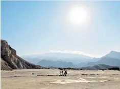  ??  ?? A prototype of the Exomars robot vehicle that will look for life on the red planet is being put through its paces in Spain’s Tabernas desert by a British-led team