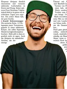  ?? Foto: Jens Koch ?? Da hat Mark Forster gut lachen: Am kommenden Dienstag feiert er – als einer von 3,89 Milliarden – den Welttag des Mannes. Ob’s von Lena Meyer Landruth wohl Geschenke gibt?