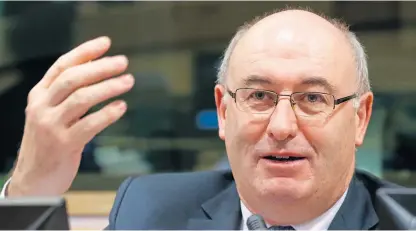  ?? Picture: Babylania. ?? EU Trade Commission­er Phil Hogan resigned following a trip to his native Ireland.