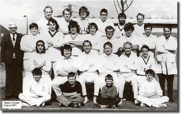  ?? ?? Tipton Cricket Club in 1971
