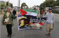  ?? ?? La bandera y el apoyo a la comunidad palestina ya es una constante en el sur de California.