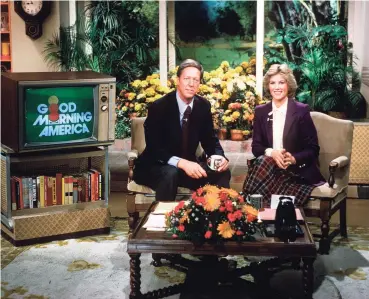  ?? Joe McNally / Walt Disney Television via Getty Images ?? David Hartman and Joan Lunden ruled the morning airwaves in 1980. Both have retired from “GMA.”