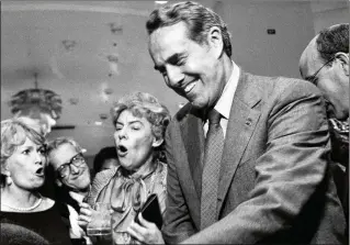  ?? NYT 1984 ?? Sen. Bob Dole, R-Kan., was one of five Republican­s competing to be Senate leader in 1984. Dole won by three votes and ended up serving as leader until he resigned his Senate seat to run for president in 1996. The leadership contest was as closely watched on Capitol Hill as the national elections that year.