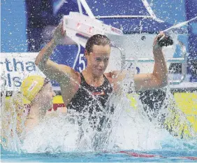  ?? LaPresse ?? Lo sprint all’ultima vasca Federica Pellegrini, oro Mondiale ieri nei 200 stile libero a Budapest