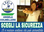  ??  ?? Il manifesto web della sindaca di Miane Angela Comellere, candidata per la Lega, è stato cancellato da Facebook a causa delle centinaia di segnalazio­ni e richieste fatte dagli utenti web. Non è ancora chiaro se la scelta è stata fatta in automatico...