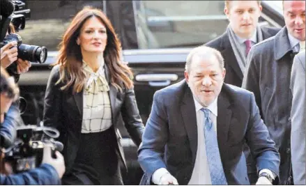  ?? AFP ?? Ashen-faced Harvey Weinstein, who attended the trial hunched over a walker, showed little emotion after the verdict was delivered to a packed New York courtroom.