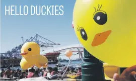  ?? Picture: Reuters ?? An installati­on of an inflatable rubber duck made by Dutch artist Florentijn Hofman in Valparaiso port, Chile, on Thursday.