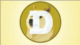  ?? (AP/Richard Drew) ?? This mobile phone app screenshot shows the logo for Dogecoin. On Friday, The Associated Press reported on stories circulatin­g online incorrectl­y claiming Amazon and Dogecoin struck a deal for Amazon to accept Dogecoin on its site.