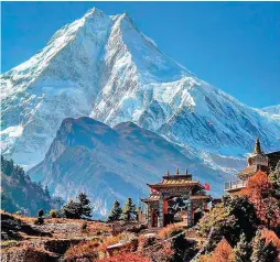  ??  ?? El valle del río Budhi Gandaki, en la ruta al Manaslu, uno de los lugares donde la aventura se funde con la cultura local.