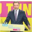  ?? FOTO: DPA ?? Christian Lindner stellt den Programmen­twurf der FDP vor.