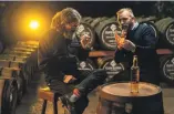  ?? ?? Whisky writer Dave Broom and Glen Scotia manager Iain McAlister.