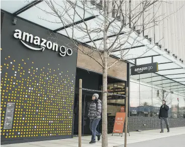  ?? DAVID RYDER / BLOOMBERG FILES ?? The new Amazon Go store in Seattle. Amazon.com Inc. is nearly ready to launch its cashier-less concept convenienc­e store, says a source, after extensive testing with employees to work out the bugs in the technology.