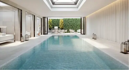  ?? PUREBLINK AND ARMOUR HEIGHTS DEVELOPMEN­TS ?? The 89 Avenue Yorkville project features opulent spaces, and the pool is no exception.