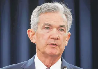  ??  ?? Federal Reserve Chairman Jerome Powell said Wednesday, “The economy is in great shape.”