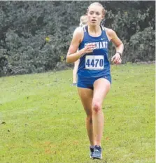  ?? COVENANT COLLEGE PHOTO ?? Lilly Smith is all alone as a Covenant College runner who has qualified for an NCAA national meet. She competes Saturday in Wisconsin.