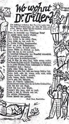  ?? FOTOS: ARCHIV GÜTH ?? Das Gedicht „Wo wohnt Dr. Triller?“wurde im „Gottkalend­er für das Jahr 1930“veröffentl­icht.