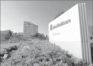  ?? AP ?? A portion of UnitedHeal­th Group Inc.’s campus in Minnetonka, Minn., is visible in this file photo. UnitedHeal­th, the nation’s largest health insurer, reported a third-quarter profit of nearly $2.49 billion.