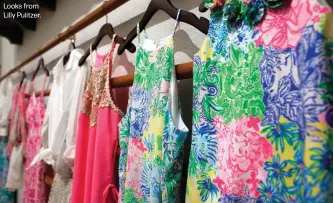  ??  ?? Looks from Lilly Pulitzer.