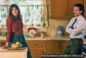  ??  ?? Mandy Moore and Milo in This Is Us