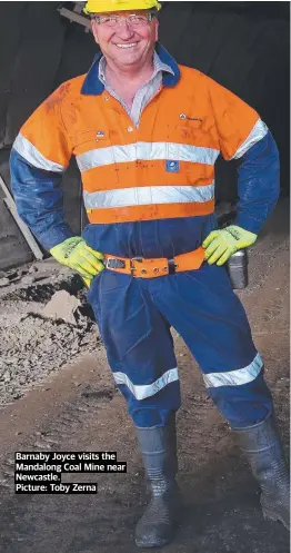  ?? ?? Barnaby Joyce visits the Mandalong Coal Mine near Newcastle.
Picture: Toby Zerna