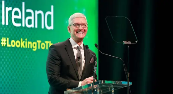  ??  ?? Apple CEO Tim Cook has €13bn reasons to be happy after the European General Court ruled Ireland had not shown an unfair tax advantage to Apple