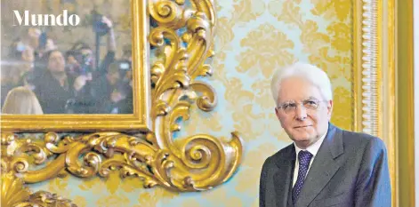  ?? FOTO: AFP ?? Sergio Mattarella el nuevo presidente italiano ayer en Roma.