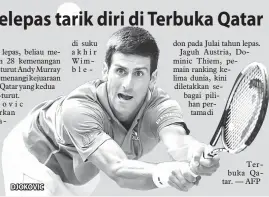  ??  ?? DJOKOVIC