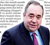  ?? PHOTO: AP ?? Alex Salmond: pledge to Glasgow Jews