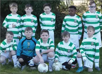  ??  ?? Donacarney Celtic Tigers, playing in the Drogheda Schoolchil­dren’s League 2018.