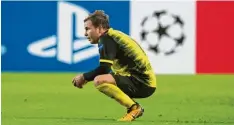  ?? Foto: Bernd Thissen, dpa ?? Auch Mario Götze belebte das Dortmunder Spiel gegen Nikosia kaum. In der Cham pions League steht der BVB nun vor dem frühen Aus.