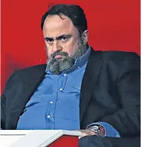  ?? ?? Controvers­ial: Forest owner Evangelos Marinakis (above) and (below) the club’s post after Sunday’s 2-0 defeat by Everton