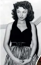  ?? ?? La jeune Aimée Sylvestre à l’aube de sa carrière, dans les années 1950.