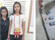  ?? FB/THAILAND POLICE STORY ?? Pailin Saengthawe­e and Hafeecha Musoryaena in custody after daring police to arrest them.