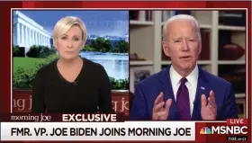  ?? Morning Joe) ?? Appearing Friday on the Morning Joe show, former Vice President Joe Biden told co-host Mika Brzezinski that no sexual assault ever happened. (AP/MSNBC’s