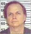  ?? N. Y. DEPARTMENT OF CORRECTION­S/ AP FILES ?? Mark David Chapman, shown in May, killed John Lennon in Manhattan in 1980.