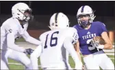  ?? / Jeremy Stewart ?? Darlington’s Roth Wilcox (3) returns a kickoff against Whitefield Academy on Friday night.