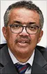  ??  ?? Tedros, director de la OMS.