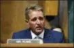  ?? PABLO MARTINEZ MONSIVAIS — THE ASSOCIATED PRESS ?? Sen. Jeff Flake, R-Ariz., speaks before the Senate Judiciary Committee hearing about an investigat­ion, Friday on Capitol Hill in Washington.