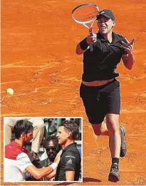  ??  ?? Dominic Thiem trifft in Monte Carlo nach dem Sieg über Djokovic heute auf Rafa Nadal ( li.)