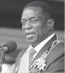  ??  ?? President Mnangagwa