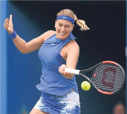  ??  ?? ■
Petra Kvitova was in fine form in Birmingham yesterday.