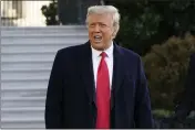  ?? ALEX BRANDON — THE ASSOCIATED PRESS, FILE ?? President Donald Trump speaks with reporters as he walks to board Marine One on the South Lawn of the White House in Washington.