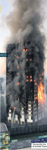 ??  ?? The horrific fire at Grenfell Tower