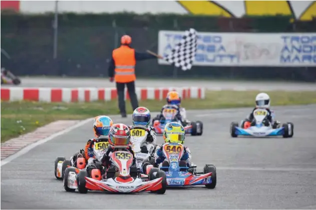  ?? Supplied photo ?? ↑ Rashid Al Dhaheri competes at the Andrea Margutti Trophy at South Garada Karting in Lonato.