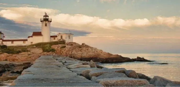  ?? File PHoto ?? ON THE ROCKS: Eastern Point Light in Gloucester was originally built in 1832.