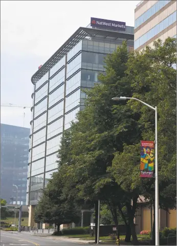  ?? Tyler Sizemore / Hearst Connecticu­t Media ?? Royal Bank of Scotland has offices at 600 Washington Blvd. in downtown Stamford. The building sold for $163 million and RBS will remain a tenant in the building for the next 12 years.