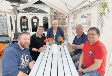  ??  ?? Team effort From left, Graeme Berry, Graham Reid, Wilma Philip, Ian Richards and Steve Johnson are some of the volunteers involved