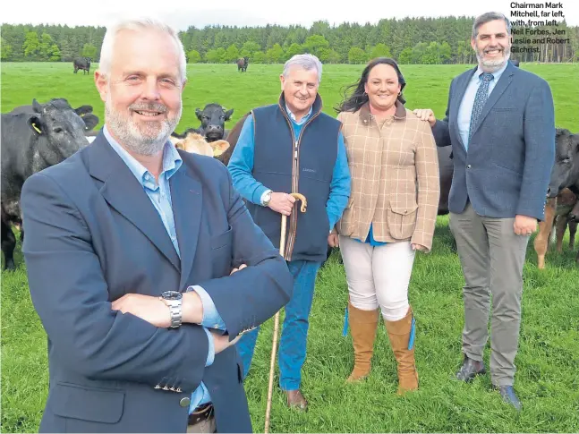  ?? ?? Chairman Mark Mitchell, far left, with, from left, Neil Forbes, Jen Leslie and Robert Gilchrist.