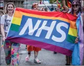  ?? ?? NHS workers in a London Pride parade